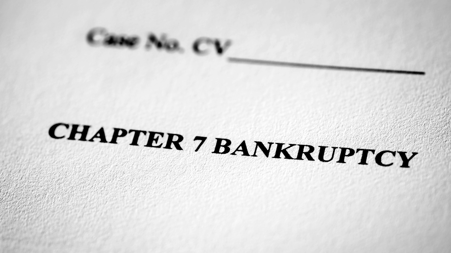 Chapter 7 Bankruptcy paperwork