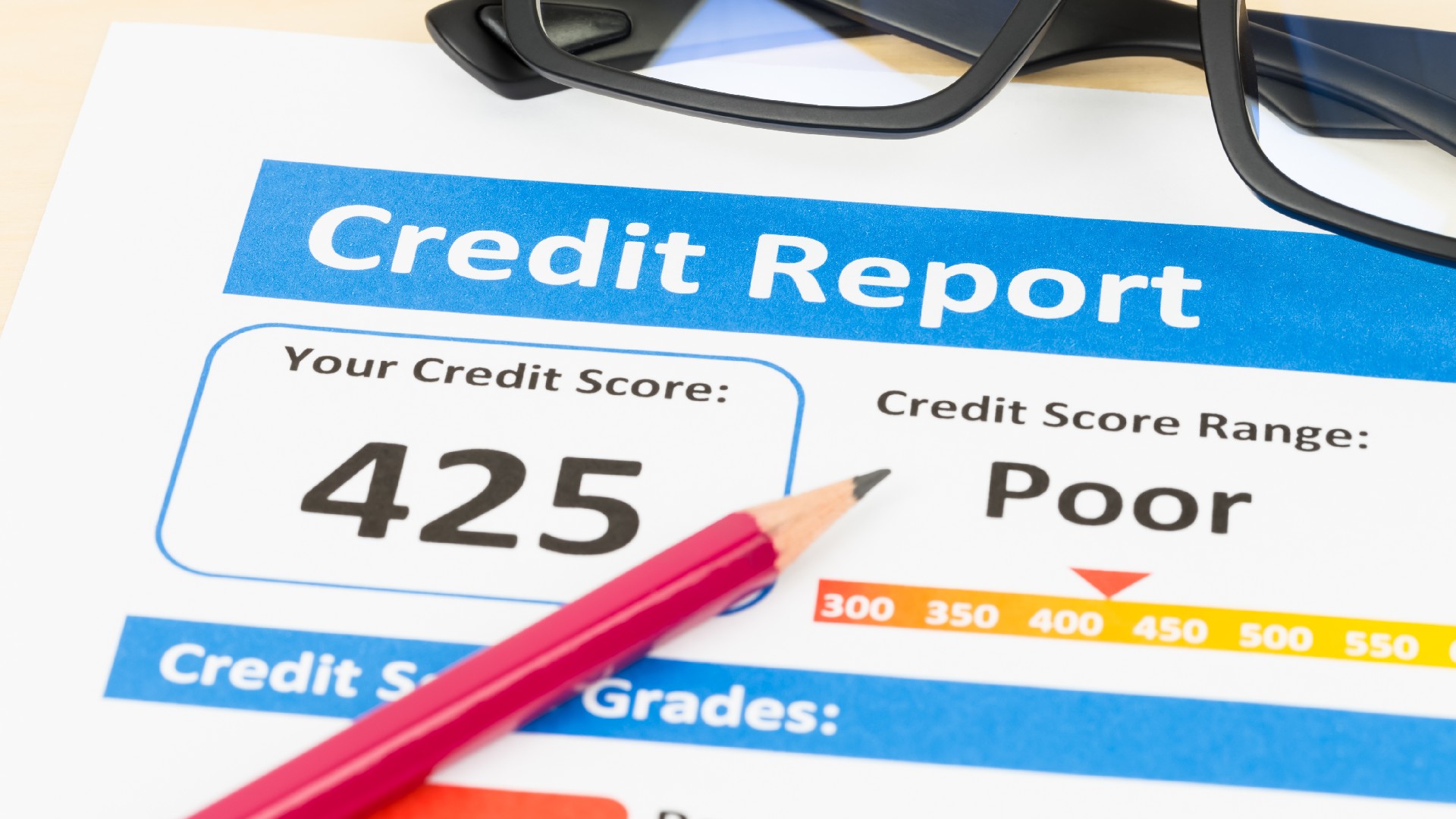A poor credit score of 424 shows how foreclosure can impact your life