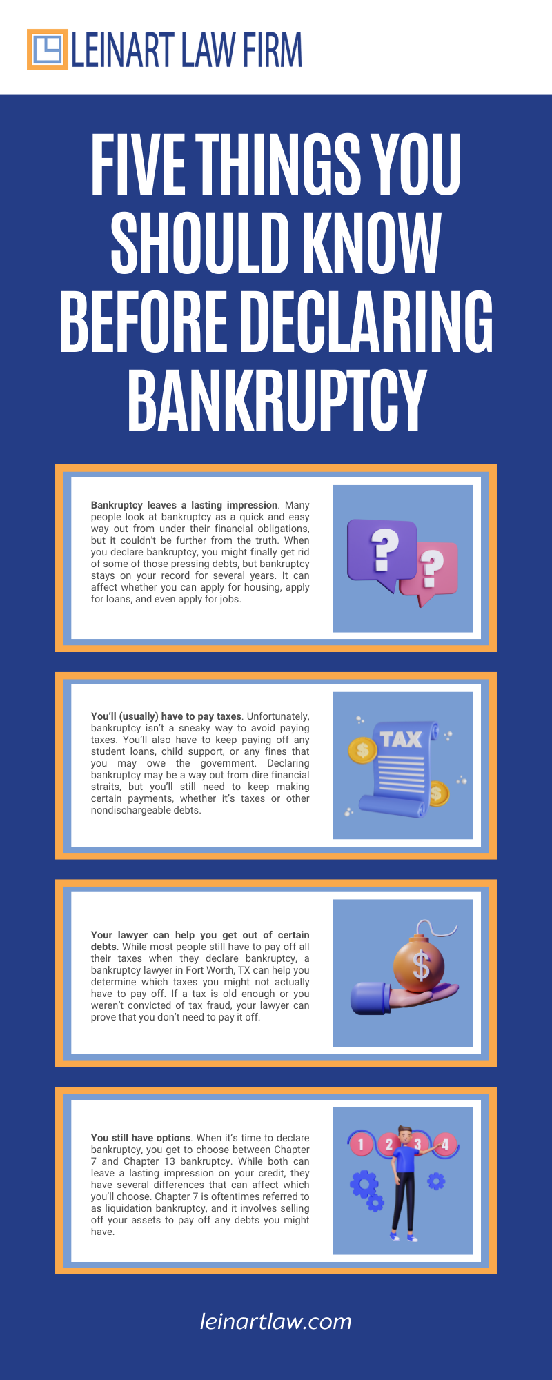 Five Things You Should Know Before Declaring Bankruptcy Infographic