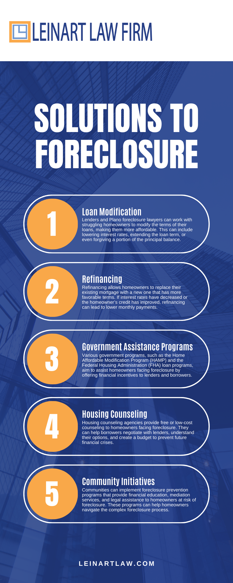 Solutions To Foreclosure Infographic