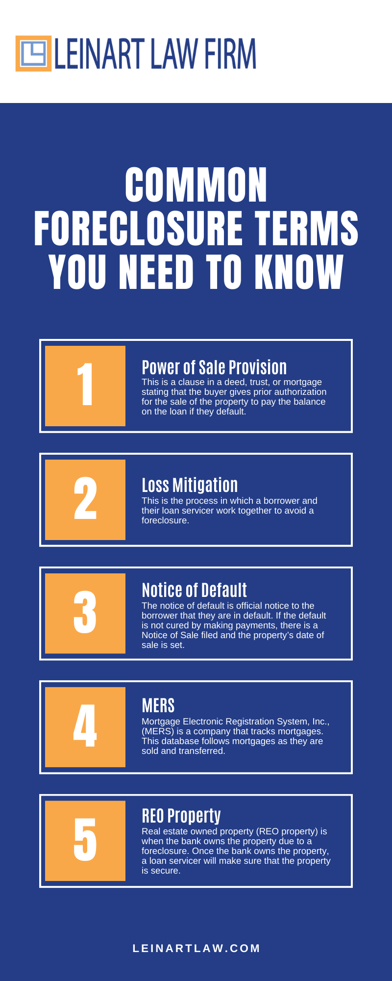 Common Foreclosure Terms You Need To Know Infographic